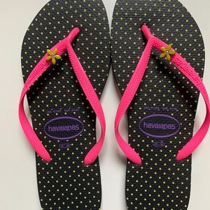 Havaianas Slim Polka Dots NWOT
